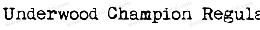 Underwood Champion Regular字体转换